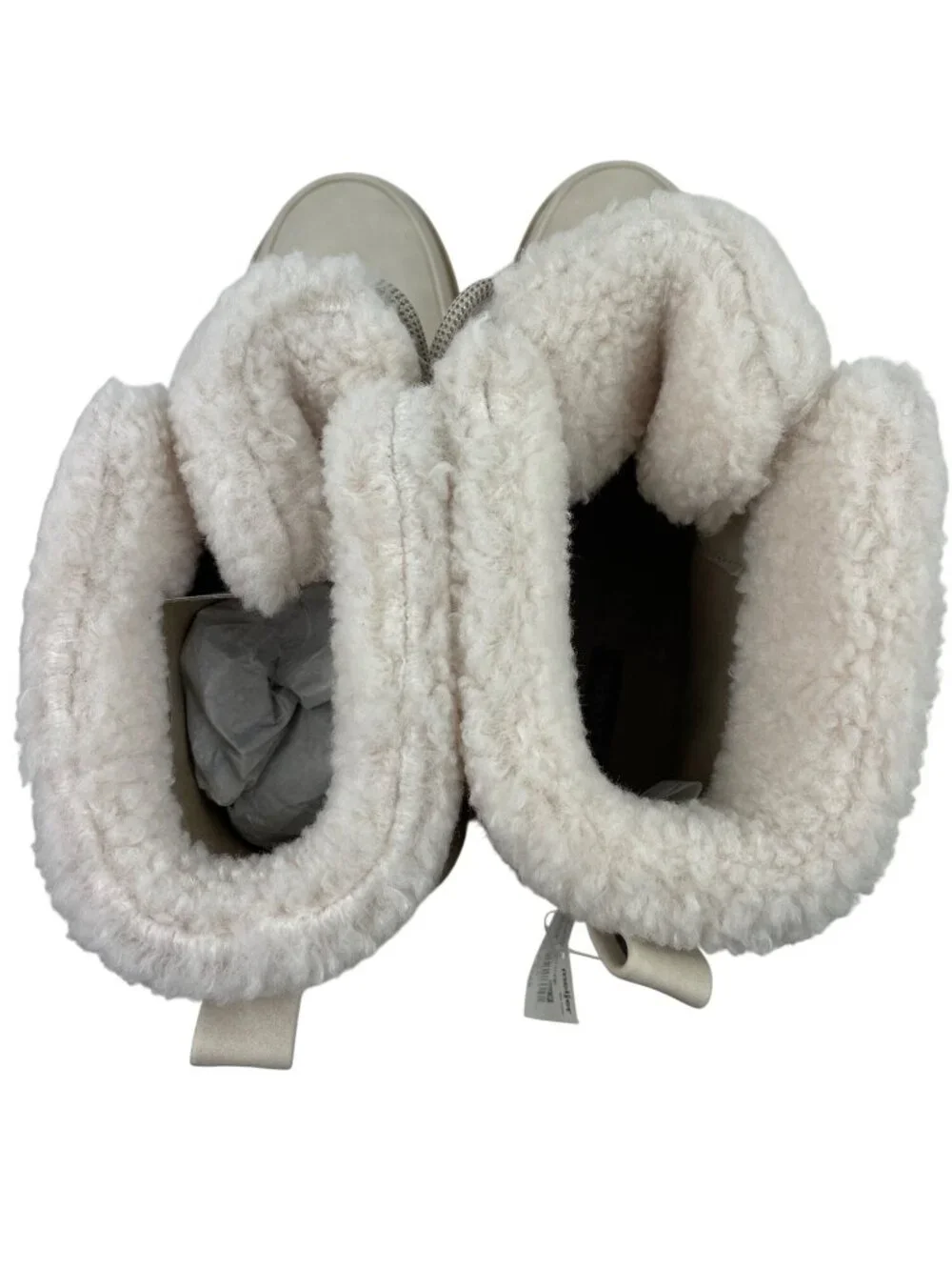 Falls Creek Anita Shearling Lined White Winter Boots Lace-Up Womens Size 9M - Picture 9 of 14